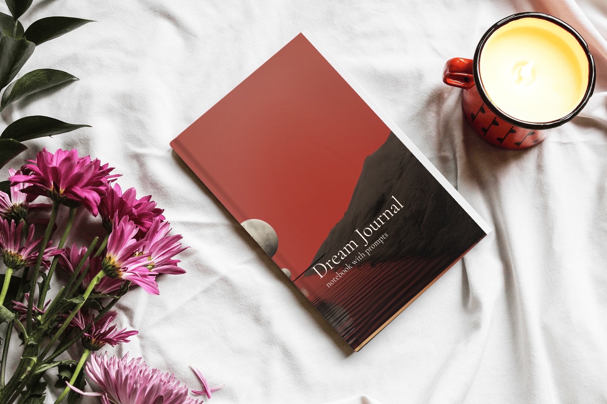 Dream Journal Notebook with Prompts on Table