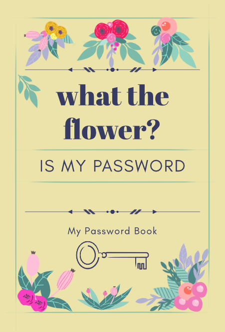 Floral Discrete Password Keeper Cover